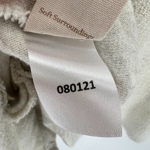 Soft Surroundings Terry Knit Button Front Shirt Jacket Shacket Grey Size Large - Picture 7 of 9